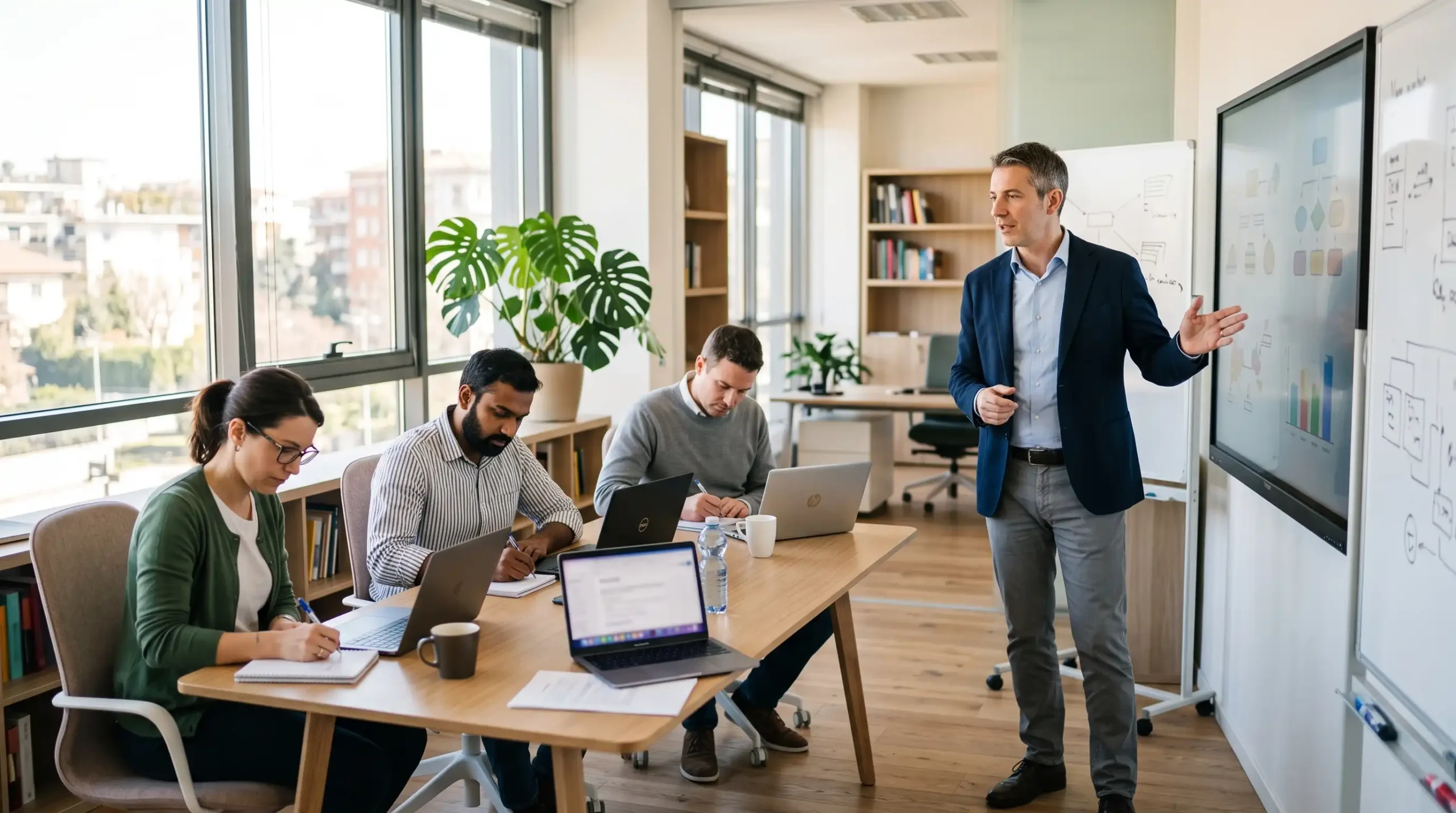 Sessione di formazione iniziale per i nuovi gestori di un centro di assistenza familiare in franchising